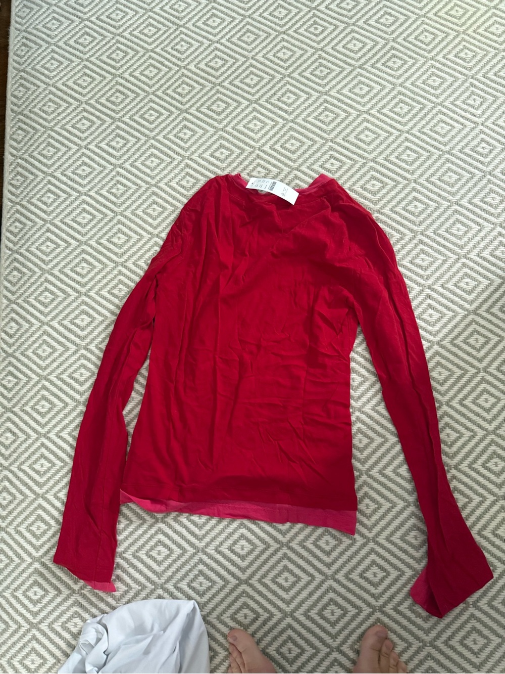 J. Crew Long Sleeve Red Tee
